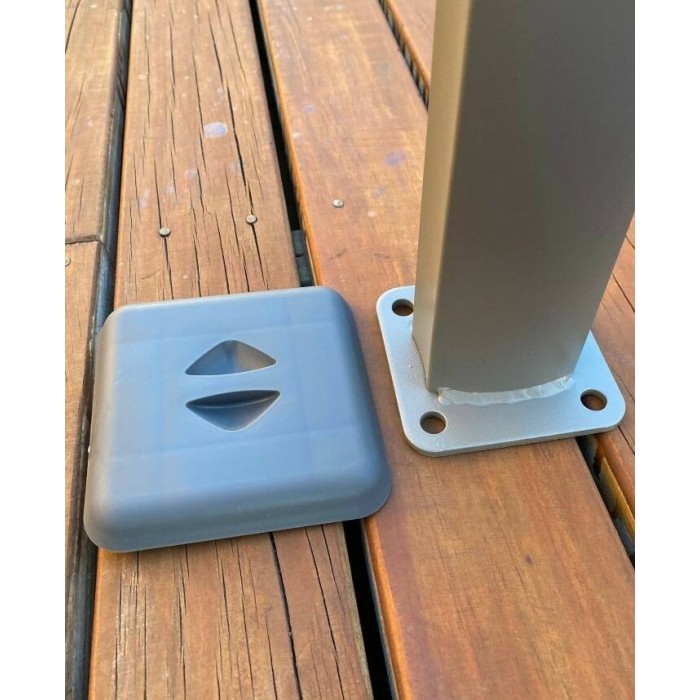 Floor Mounted Pole Shoe Footer for aluminium side awning