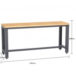 PRO SERIES 1.8m Workbench with Wooden Surface