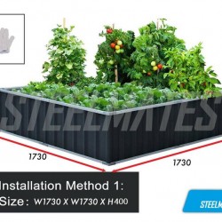 Planter box New Model with 4 layout options Grey