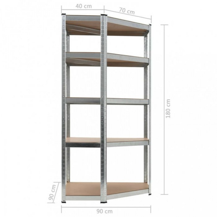 DIY shelving H1800 x 900 x 400, 5 tier Coner Unit & 3 storage shelves