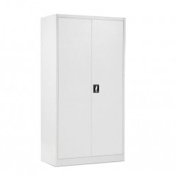2 Door Steel Office File Cabinet Storage Locker - White