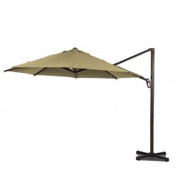 Garden Cantilever Round Umbrella for Outdoor - Khaki 3.5M