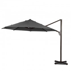 Garden Cantilever Round Umbrella for Outdoor - Grey 3.5M