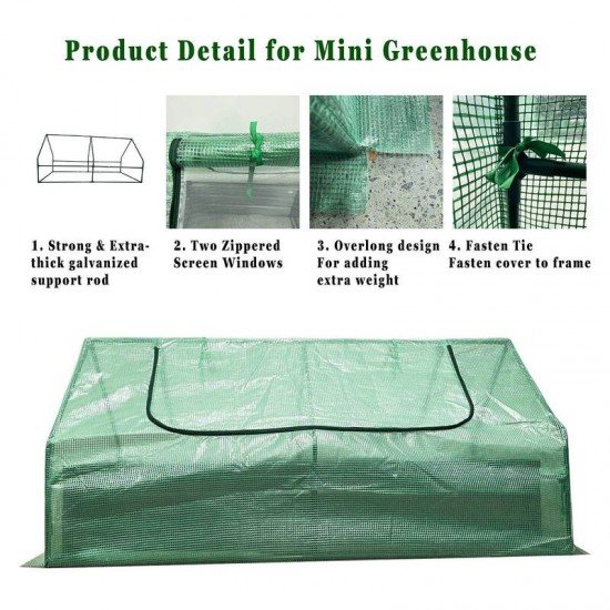 UV PE Greenhouse Cover 1780x 950x900  plant box 45 mm height