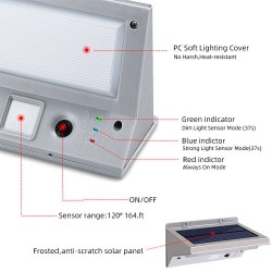 Solar motion sensor wall lights solar sensor light