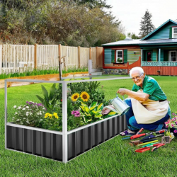 Plant Box / Garden Box/ Raised Garden Bed  With Cover 1740x900x880 Grey