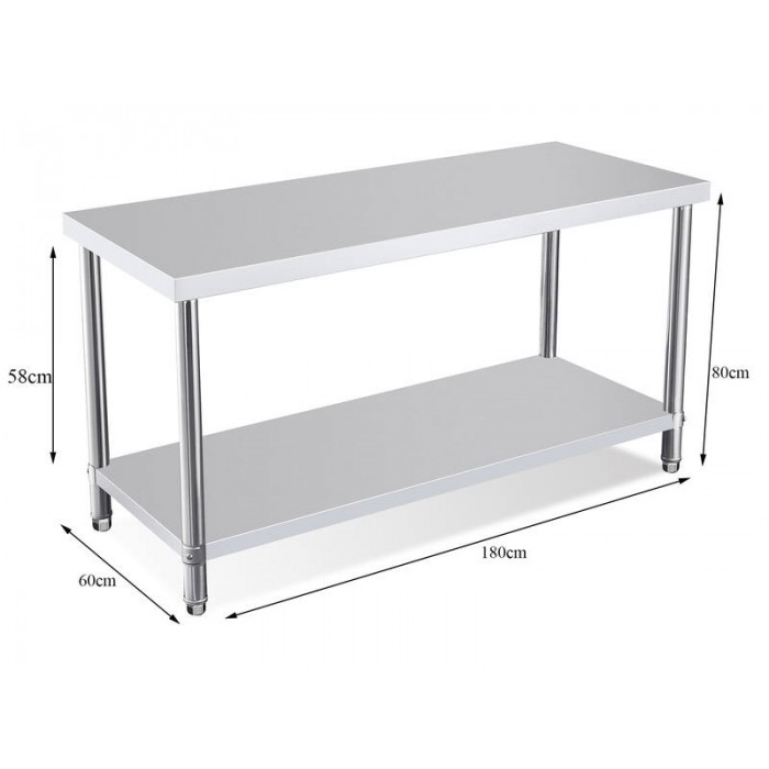 Commercial Stainless Steel Kitchen Bench 1.8m
