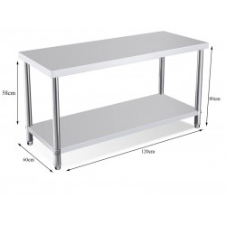 Commercial Stainless Steel Kitchen Bench 1.2m