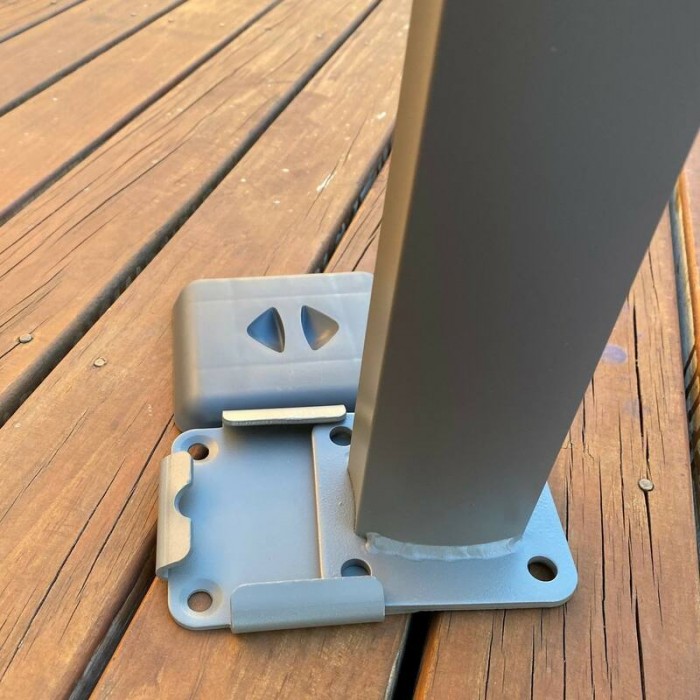 Floor Mounted Pole Shoe Footer for aluminium side awning