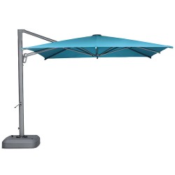 Garden Cantilever Parasol Square Umbrella for Outdoor Aqua Blue