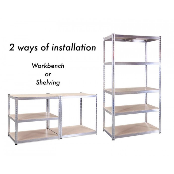DIY shelving H1800 x 900 x 400, 5 tier Coner Unit & 4 storage shelves