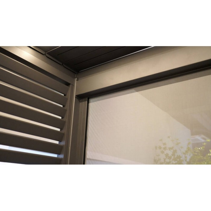 Louvred Roof Manual Curtain Blind 400 L x 250 H cm