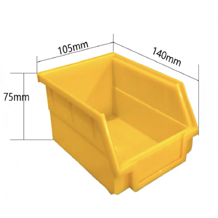 Storage Box for Pegboard - 140*105*75mm Yellow