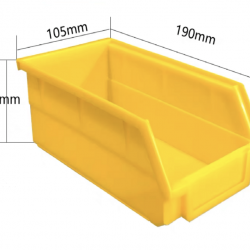 Storage Bin for Pegboard - 190*105*75mm Yellow