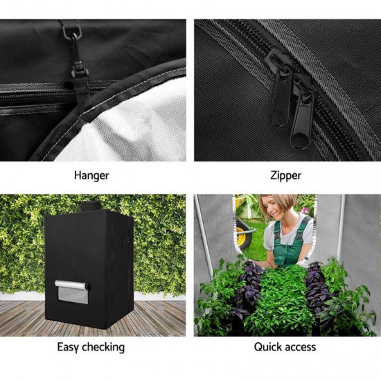 Greenfingers Hydroponics Grow Tent Kits Hydroponic Grow System Black 60X60X90CM