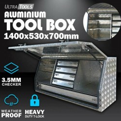 Aluminium Ute Tool Box 2.5mm 1400x530x700mm 5 Drawers Side Opening Vehicle Stora