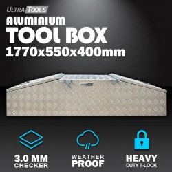 Aluminium Ute Tool Box 2.0mm 1770x550x400mm Gull Wing Style Vehicle Storage