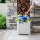 Vinyl raised garden bed square planter box white 450mm x 450mm x 450mm