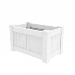 Vinyl raised garden bed rectangle planter box white 950mm x 450mm x 450mm