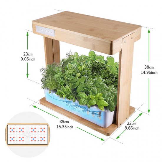 Indoor Planting Hydroponics Kit Vege Pods  8 Pods - Bamboo