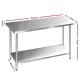 610 x 1524mm Commercial 430 Stainless Steel Kitchen Bench