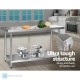 610 x 1524mm Commercial 430 Stainless Steel Kitchen Bench