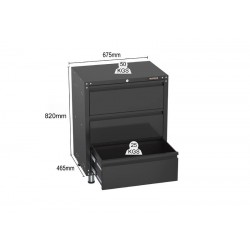 3 drawer base garage storage cabinets/ garage organiser 675 x 465 x 820 mm