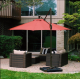 Garden Cantilever Round Umbrella - 4 pcs water & sand filled base Black